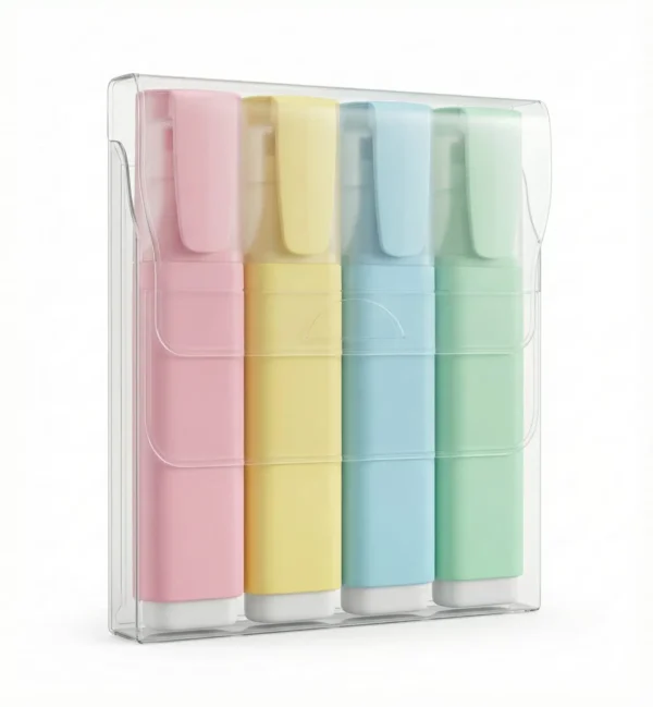 Resaltadores marca Chifon tonos pastel set de cuatro unidades