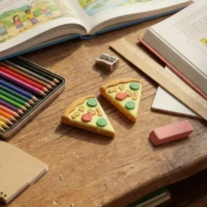 Borrador en forma de pizza pequeño