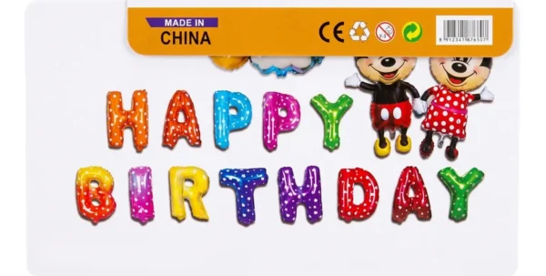 Letras individuales para cumpleaños HAPPY BIRTHDAY