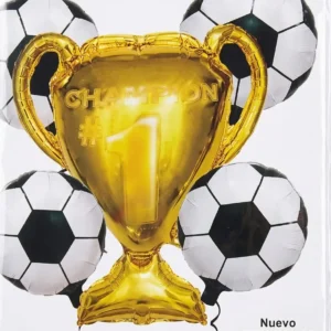 Globo metalizado x 5 trofeo y balones