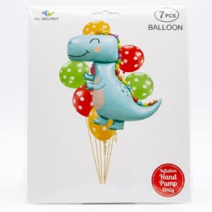 Ramo de globos Dinosaurio x 7 unidades