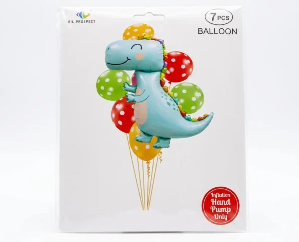 Ramo de globos Dinosaurio x 7 unidades