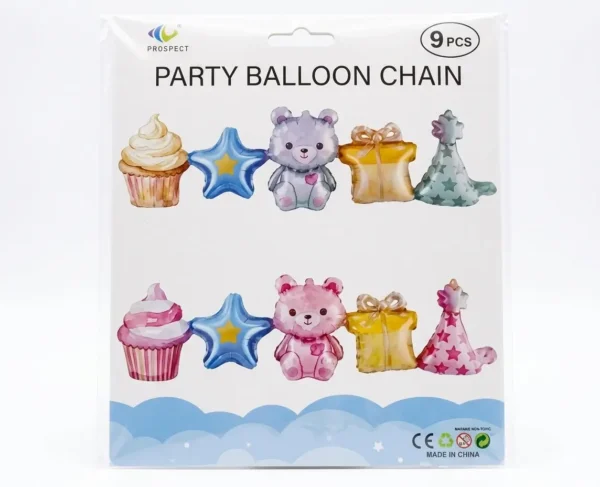 Globo metalizado en cadena stilo Bebe