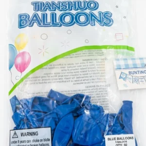Globo de fiestas numero 12 x 50 unidades azul