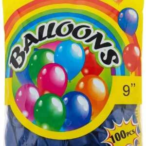 Globo de fiestas numero 9 x 100 unidades azul