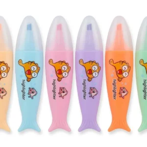 Resaltadores pez set x 6 unidaes