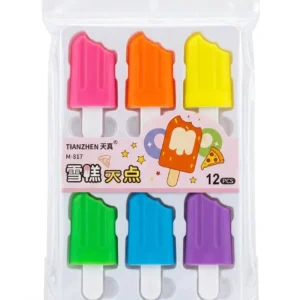Resaltadores forma de Helado set x 6 unidades