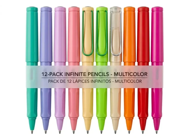 Lapiz infinito con color set x 12 unidades
