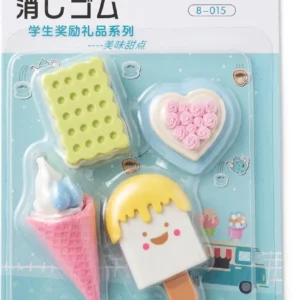 Borrador set x 4 forma de helado