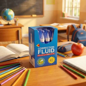 Corrector tipo esfero marca fluid caja x 12 unidades