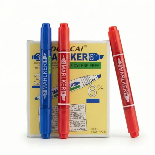 Marcadores doble punta gruesa y delgada caja x 12 unidades permanente