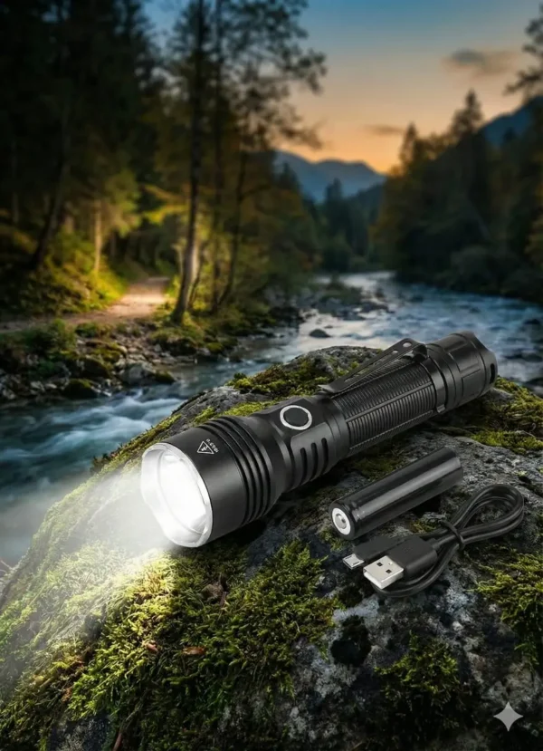 Linterna táctica recargable