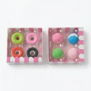 22 (1) Borradores forma de donas y cakes caja x 4 unidades