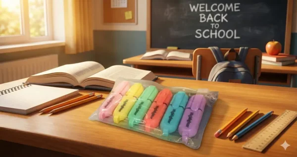 Resaltadores pequeños set de 6 unidades colores