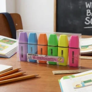 Resaltador mini neón set x 6 colores