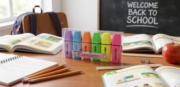 Resaltador mini neón set x 6 colores