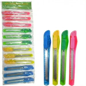 Estilete plastico pequeño set x 12 unidades