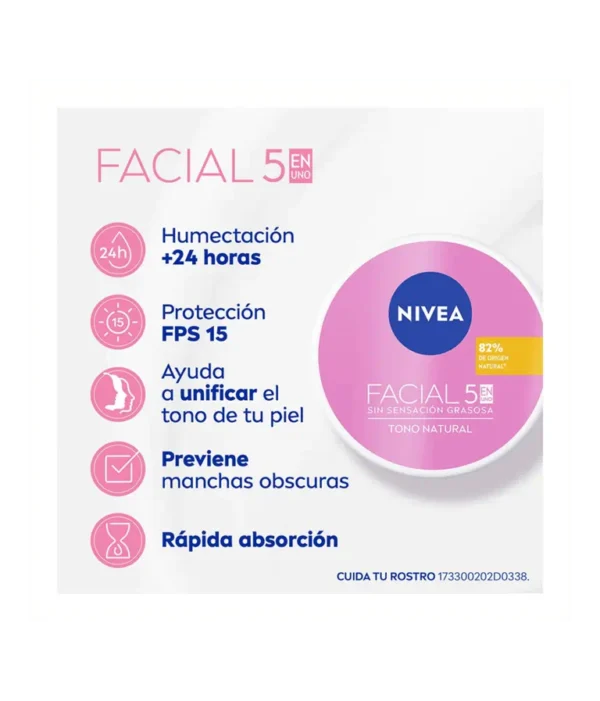 NIVEA Crema Facial 5 en 1 Aclarado Natural 375ml