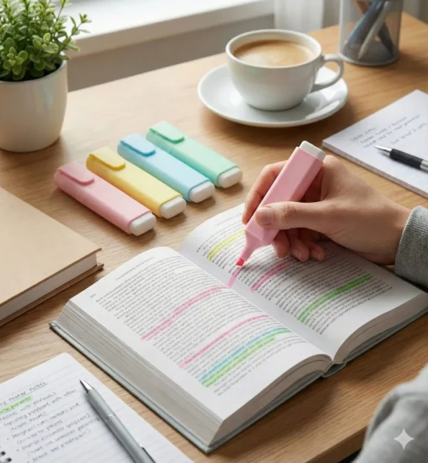 Resaltadores marca Chifon tonos pastel set de cuatro unidades