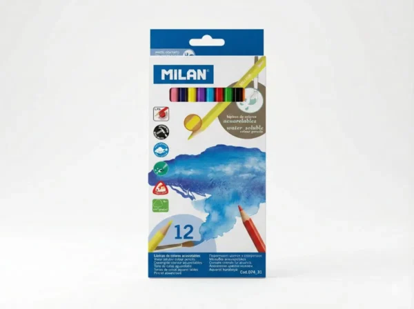 Pinturas milan caja de 12 colores