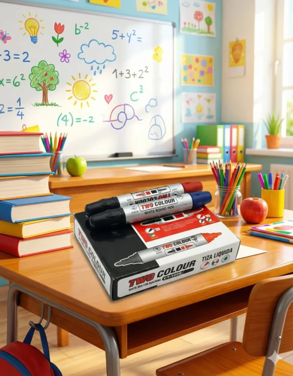 Marcador tiza liquida doble punta caja x 12 unidades