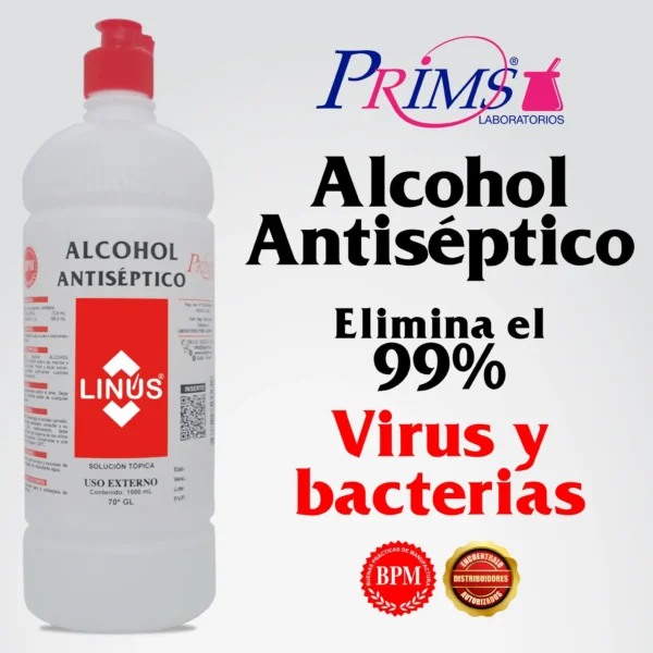 ALCOHOL ANTISEPTICO LINUS PRIMS 1000 ml