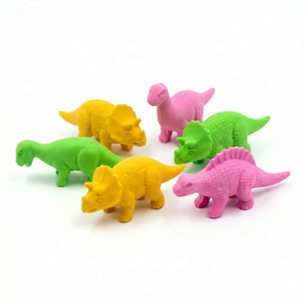 Set de 4 Borradores en forma de Dinosaurios pequeños