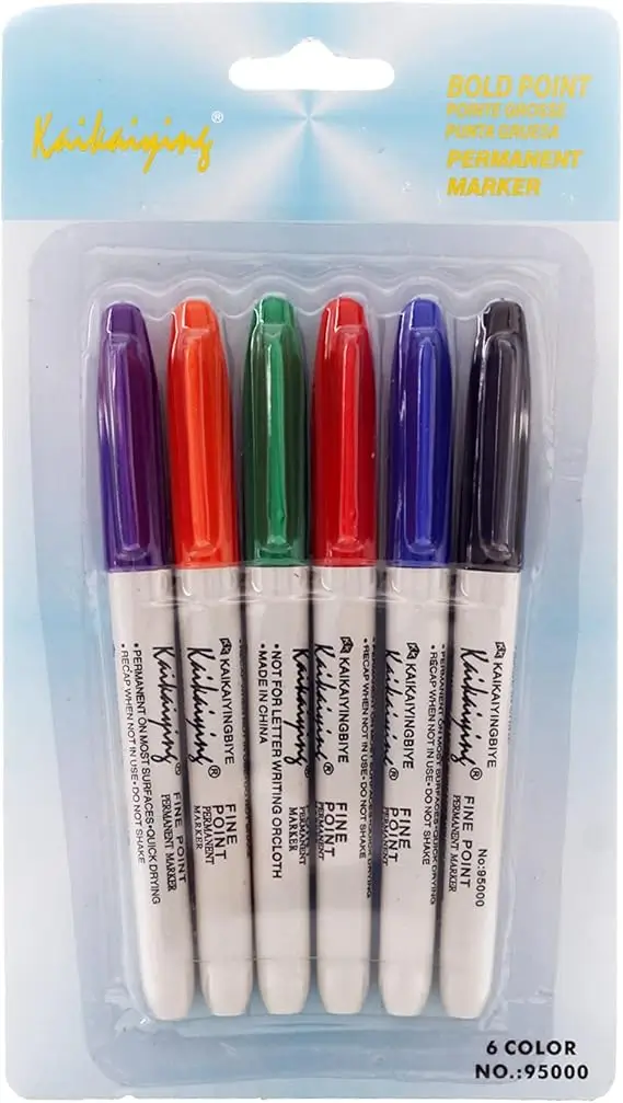Marcador permanente fomix set de 6 colores