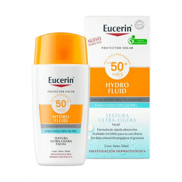 Protector Solar HYDRO FLUID Textura Ultra Ligera FPS 50+ Eucerin