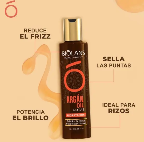 Sin título Silicon Cabello Seco Hidratación Gotas ARGÁN OIL BIOLANS