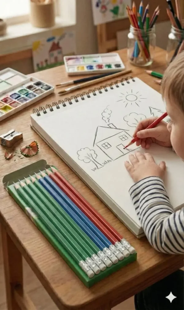 WhatsApp Image 2026-01-01 at 13.39.15 Caja de 12 lápices Chifon con diseño de rayas colores Escritura suave