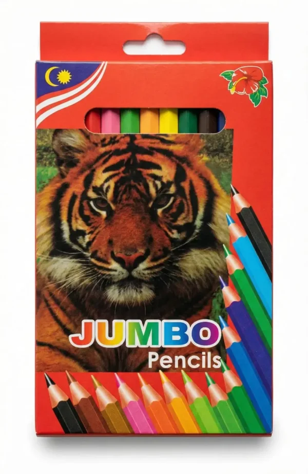 Pinturas punta gruesa tigre caja x 12 colores