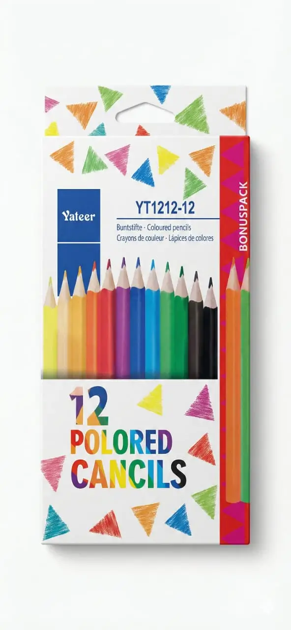 Pinturas yateer  caja x 12 colores