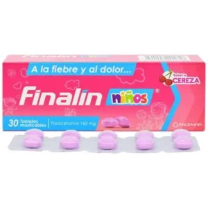 Finalin Niños Tabletas Masticables 160 mg 30 Unidades