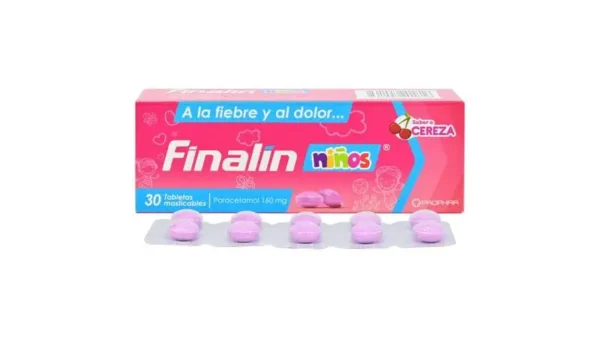 Finalin Niños Tabletas Masticables 160 mg 30 Unidades