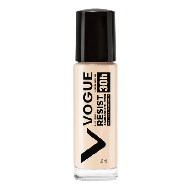 base liquida crema 30 horas Vogue Base Liquida Resist Natural 30 Horas