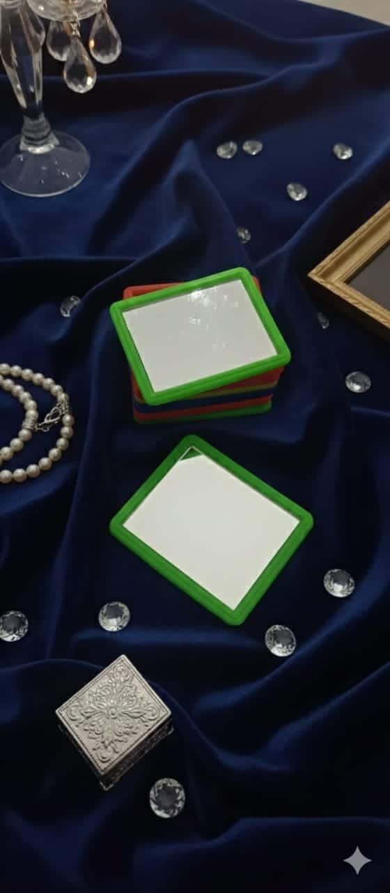 Espejo de cartera varios colores cuadrado x 12 unidades