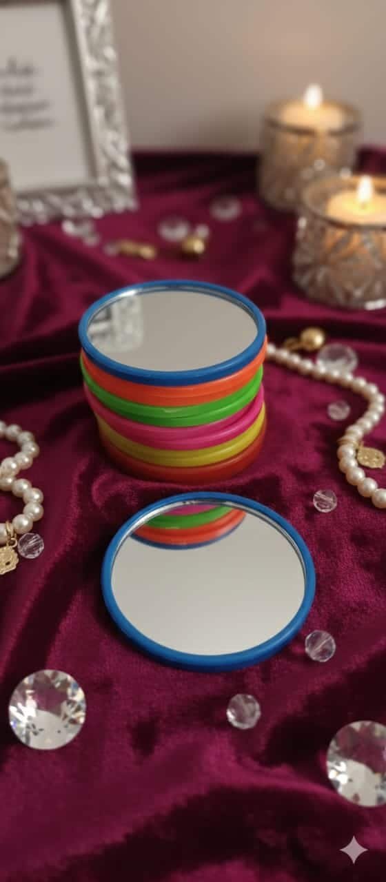 Espejo de cartera varios colores cuadrado x 12 unidades