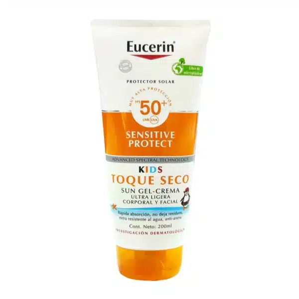 Protector solar Eucerin Sun Oil Kids Control Corporal Gel-Crema Toque Seco FPS 50+